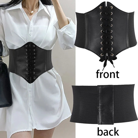 Corset Large Simili-Cuir