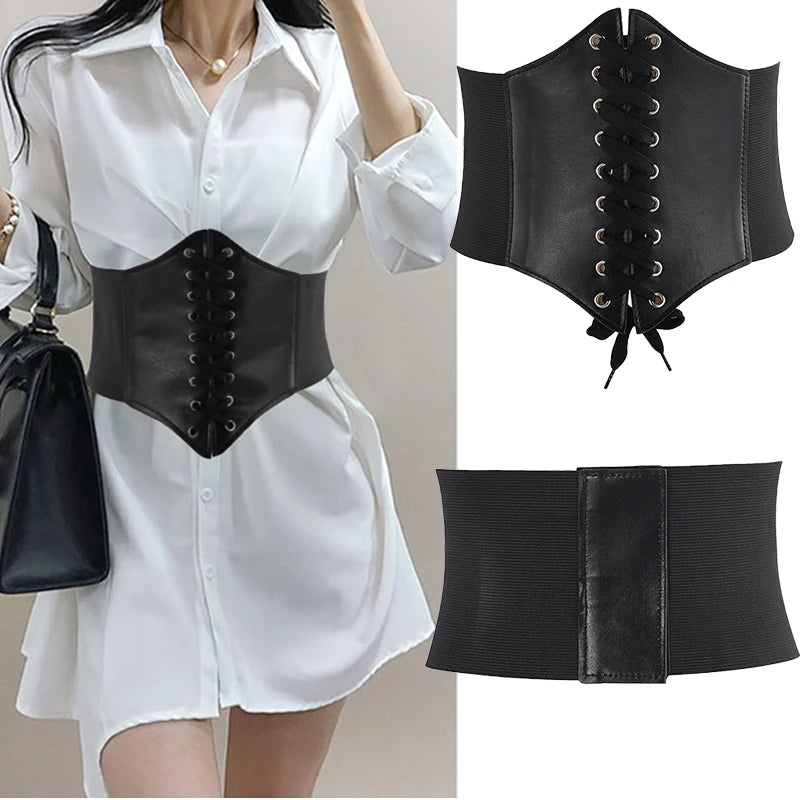 Corset Large Simili-Cuir